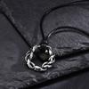Vintage Thorns Pendant Necklace for Men,Trendy Braided Wreaths Necklace,Anniversary Jewelry Birthday Gifts