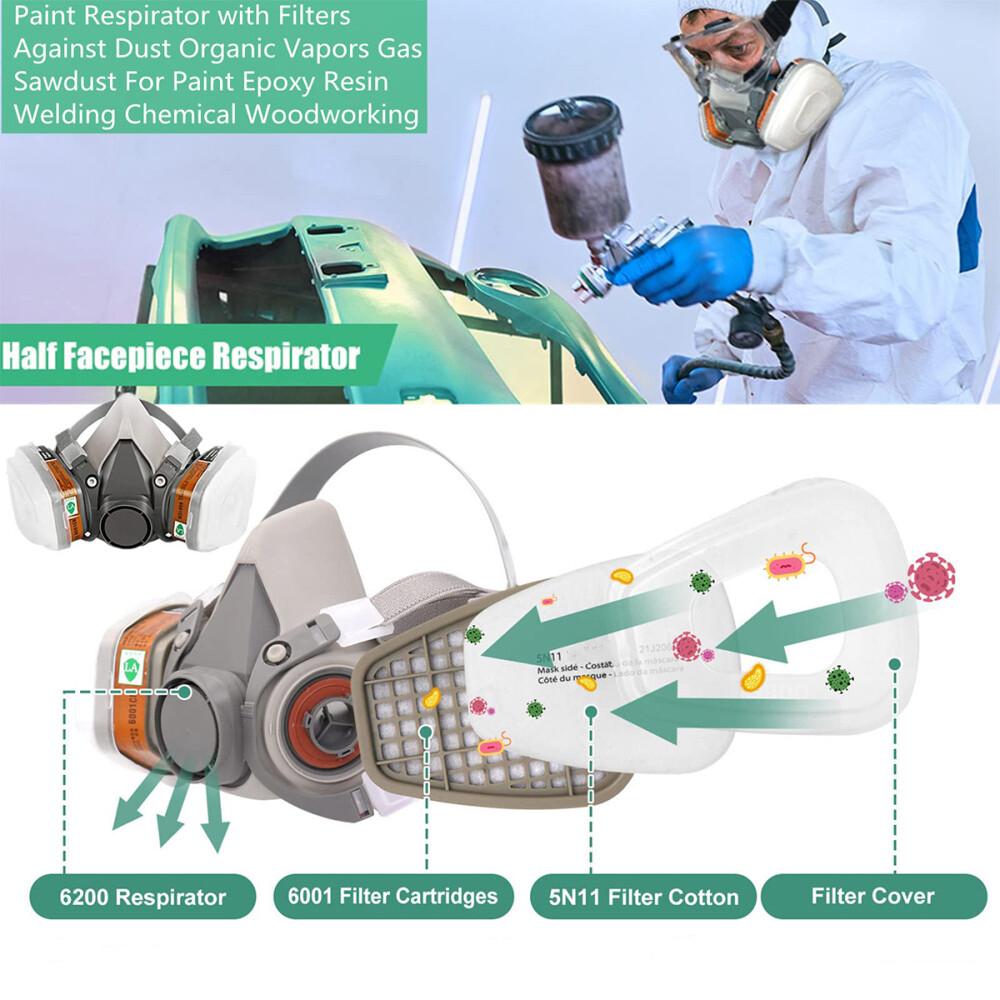 Respirator half mask gas mask 6200 dust mask painting mask with removable filters de