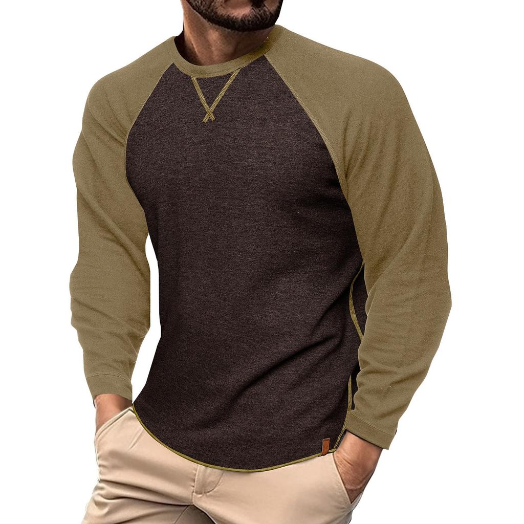 Plus Size Men's Long Sleeve T-shirt European And American Men's Shirt Top