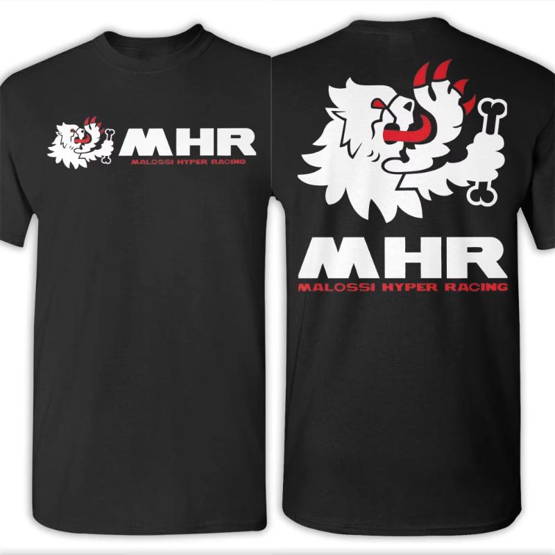 Мужская Женская Футболка Мото Гонки MALOSSI Повседневная 100% Хлопок Футболки с Коротким Рукавом Круглый Вырез Одежда Двусторонние S