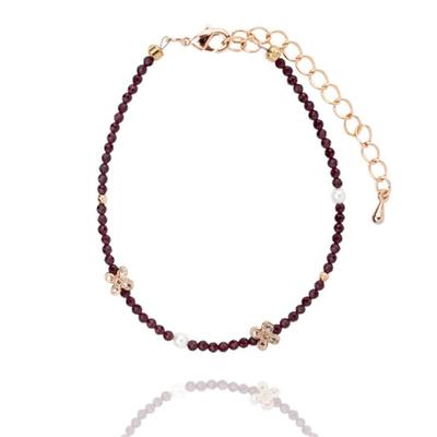 AUGUST ALICE Purple Spinel-Cut Flower Crystal Bracelet