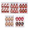 6pcs Wood Santa Clip for Christmas Cheer Photo Card Holder Fashion Craftsmanship for Holiday Decoration
