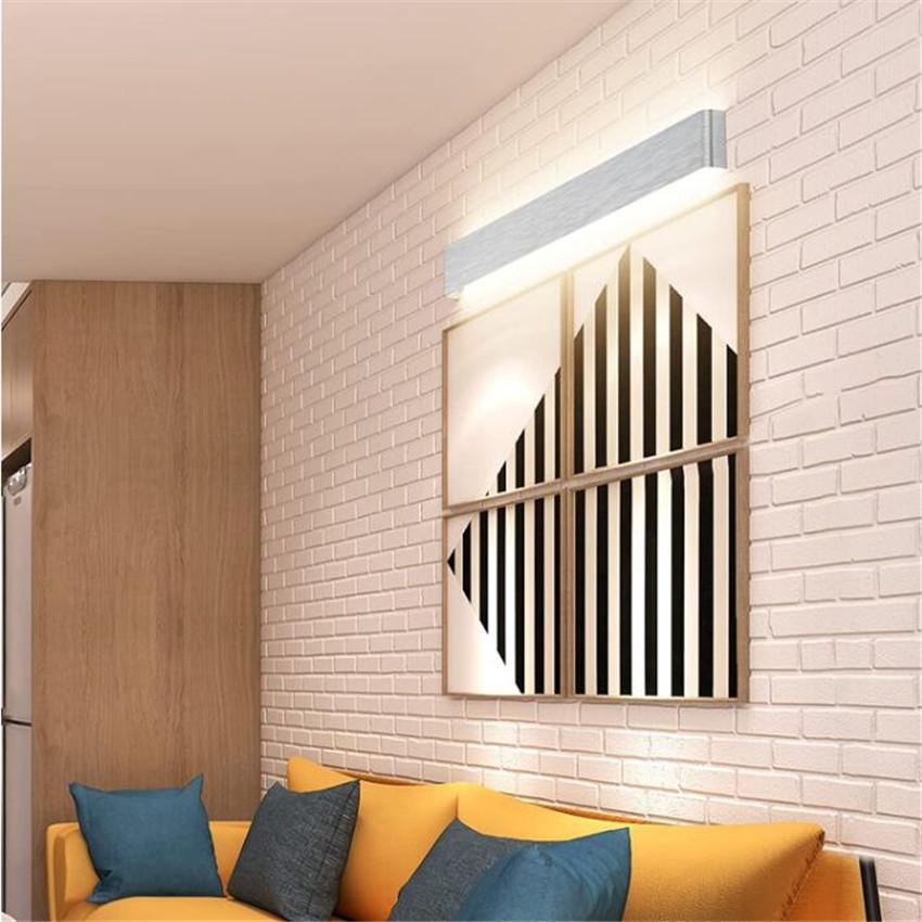 Wall Light Indoor LED 91 cm Warm White 3000 K Silver  Modern  Wall Light for Bedroom Living Room Hallway Stairs