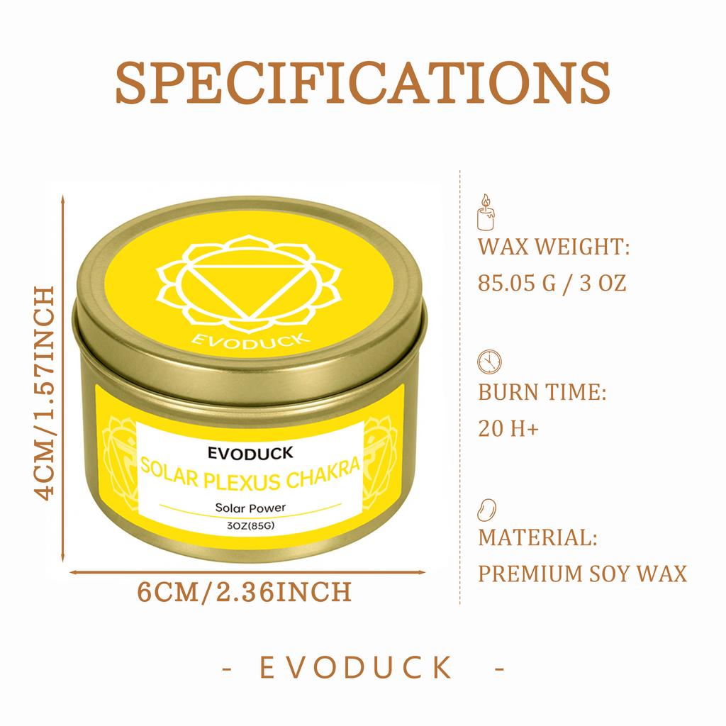 EVODUCK Chakra Scented Candles Rosemary scent-with Gift Box.Spiritual Gifts for Women,Men,Valentines Day, Birthday & Anniversary