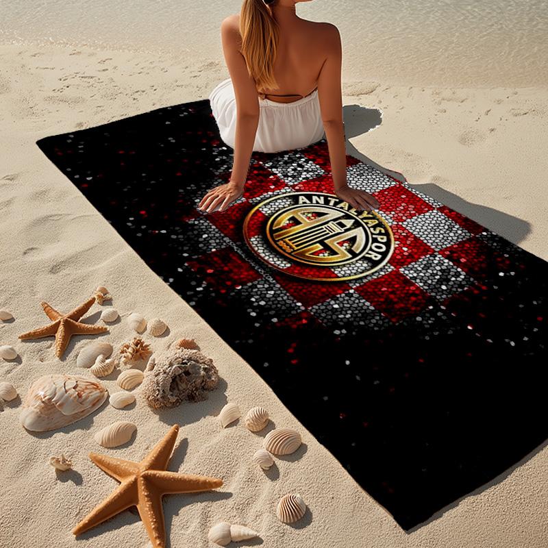 Atletico Belgrano Crest Microfiber Beach Towel, Lightweight And Quick-Dry, for Summer Travel, Beach Essential, Swimming Pool