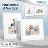 Icona Bay - 8x10 Mat to 5x7 White Picture Frame - Painted Solid One-Piece Wood Composite, Modern Farmhouse - Sunrise Collection