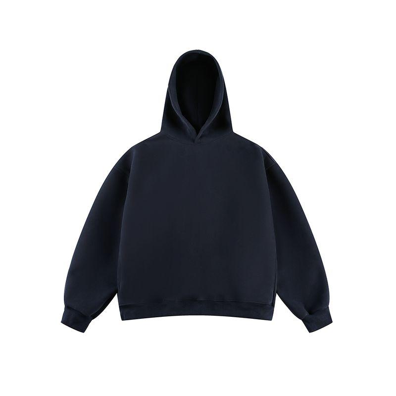 

Dream Made Autumn and Winter Fleece-Lined Thick Heavyweight Hooded Sweatshirt for Men Cleanfit Short Loose Men s Jacket Navy blue 2XL