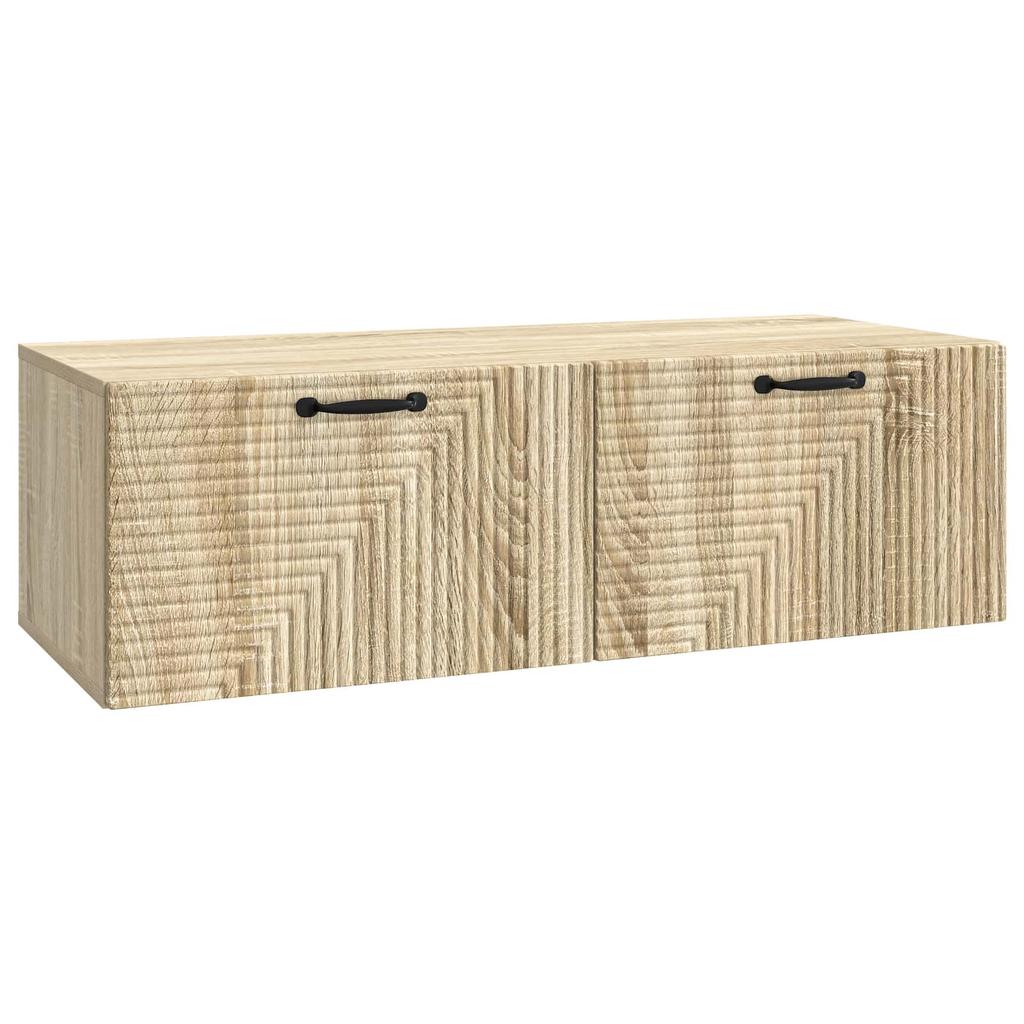 Wall Mounted TV Cabinet In Sonoma Oak 98 X 41 X 30 Cm