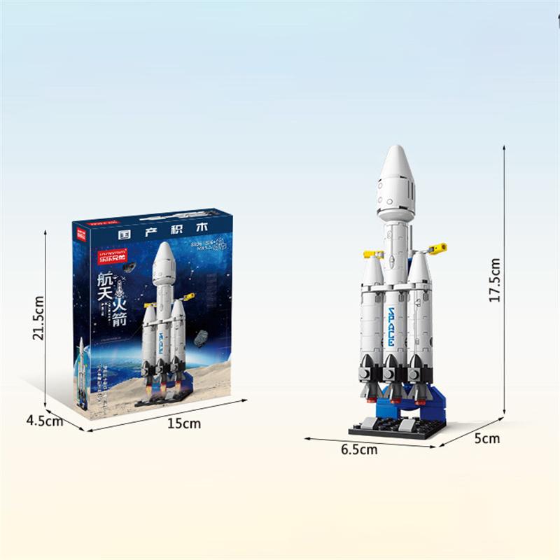 233/208/176 шт. маленький мультяшный мини-строительный блок космический челнок — фото 12
