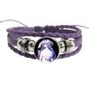 Sewerslvt Schizofrenia Dnb Cover Album Cartoon Creative Button Rope Button Purple Leather Bracelet Jewelry Charm Fans Gift