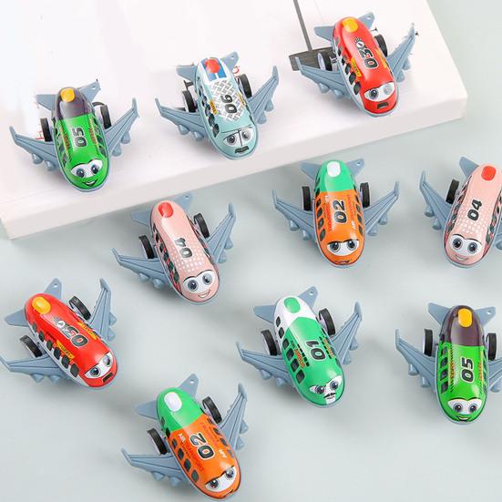 12Pcs Pull Back Wind-up Airplane Toy Educational Spring Clockwork Aircraft Toy Toddlers Boys Girls Stress Relief Mini Plane Model Toy