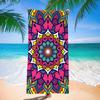 Boho Pastel Stripe Beach Towel Wavy Geometric Print Quick Dry Absorbent Towel