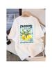 Farmers Market Fresh Picked Lemons Printing Retro Female T-Shirts Loose Short Sleeve Soft Cotton T Shirt O-Neck Top