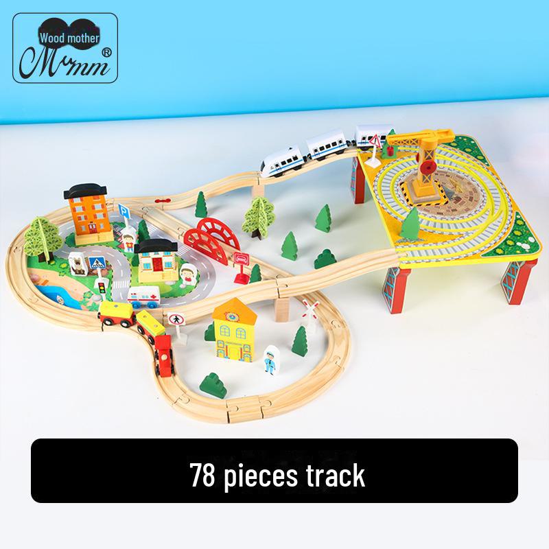 Thomas Magnetic Wooden Train Set: Educational Electric Toy Locomotive for Kids