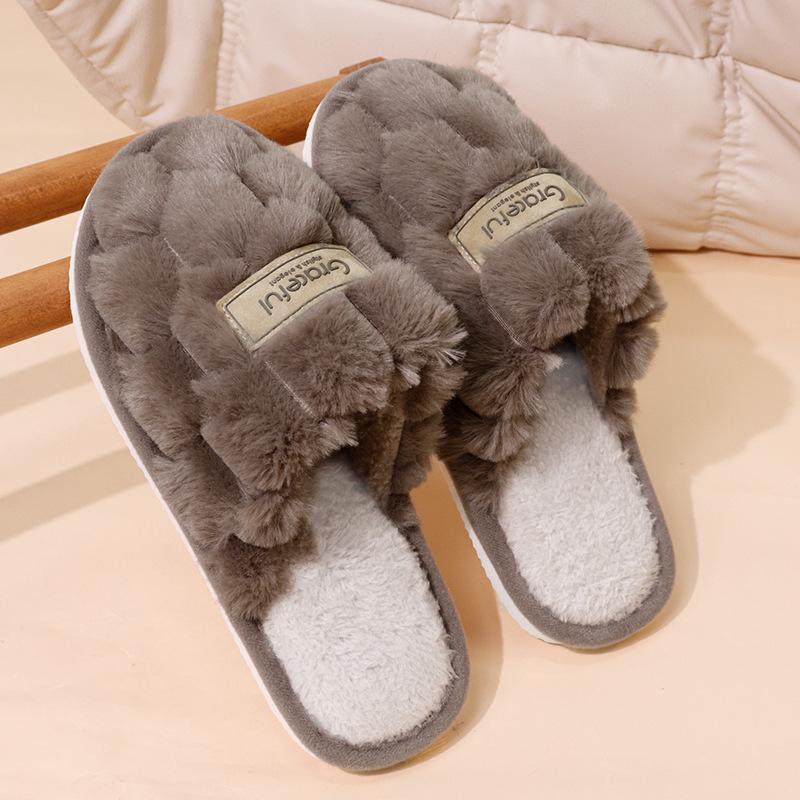 New Home Slippers, Thick-soled Warm and Anti-slip Cotton Slippers for Home Use