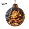 Shatterproof Plastic Spheres Glowing Christmas Story Ornament, Mini Holiday Scene In Ball, Light Up Decorative Ornaments for Home Clear Ball Xmas Tree