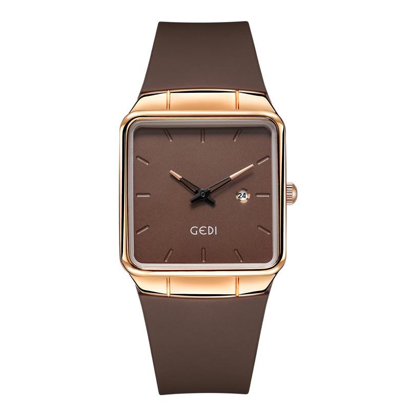 Minimalist Silicone Quartz Watch With Calendar For Women And Men