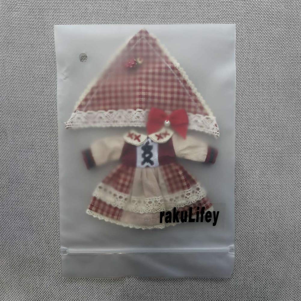 Rakulifey Obitsu 11 Clothes, Cute Dress, with Triangle Scarf, Ob11 Size Outfit, Birthday Present, 2-piece Set