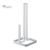 Držák na role papíru s protiskluzovou stabilní základnou, robustní držák na papírové ručníky z nerezové oceli, moderní stojanový dávkovač na pracovní desku