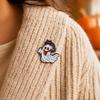 Halloween Cartoon Ghost Brooch, Spooky Pumpkin Tombstone Lapel Pin, Clothes Backpack Bag Decoration Accessories, Holiday Party Gift