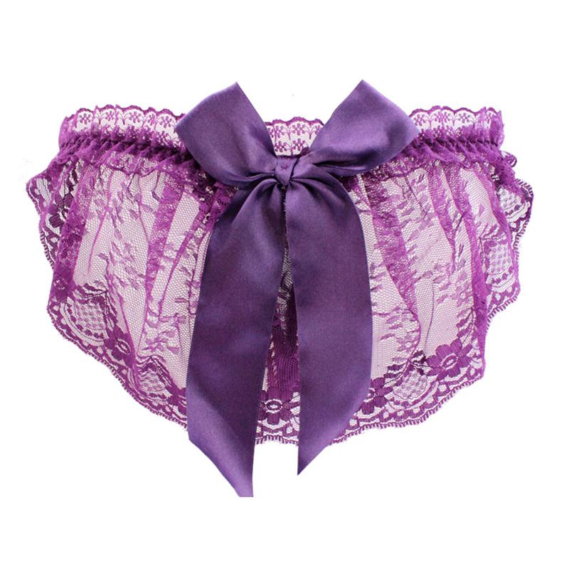 Erotic Panties Sexy Bowknot Sexy Lace Lace See Through Sexy T Pants Women's  Seductive Thongs