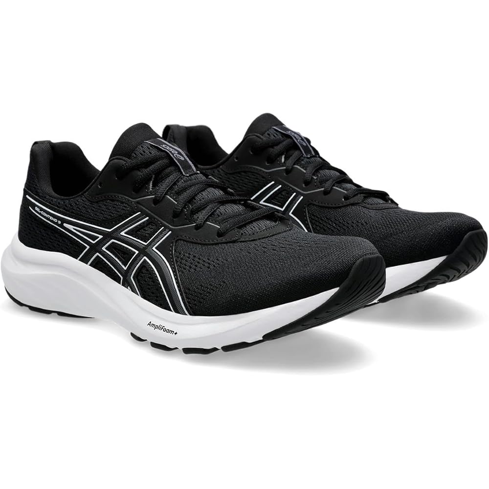 Asics GEL-CONTEND 9 Men's Running Shoes Black/White 26.5 cm 4E Width