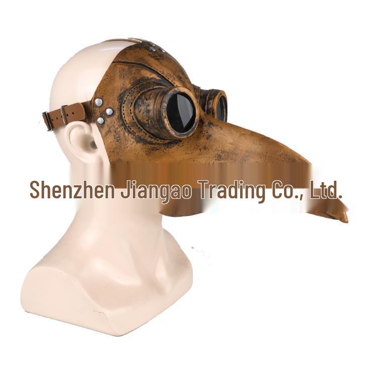Pestdoktor Leder Schnabelmaske - Europäischer Halloween Punk Stil