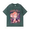 275 GSM Washed T-shirts 100% Cotton Jujutsu Kaisen V16 Nobara Print Unisex Heavy Cotton T Shirt