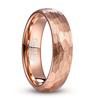 Rose Gold Faceted Men's Tungsten Steel Ring, European Style, 4-6MM Wide