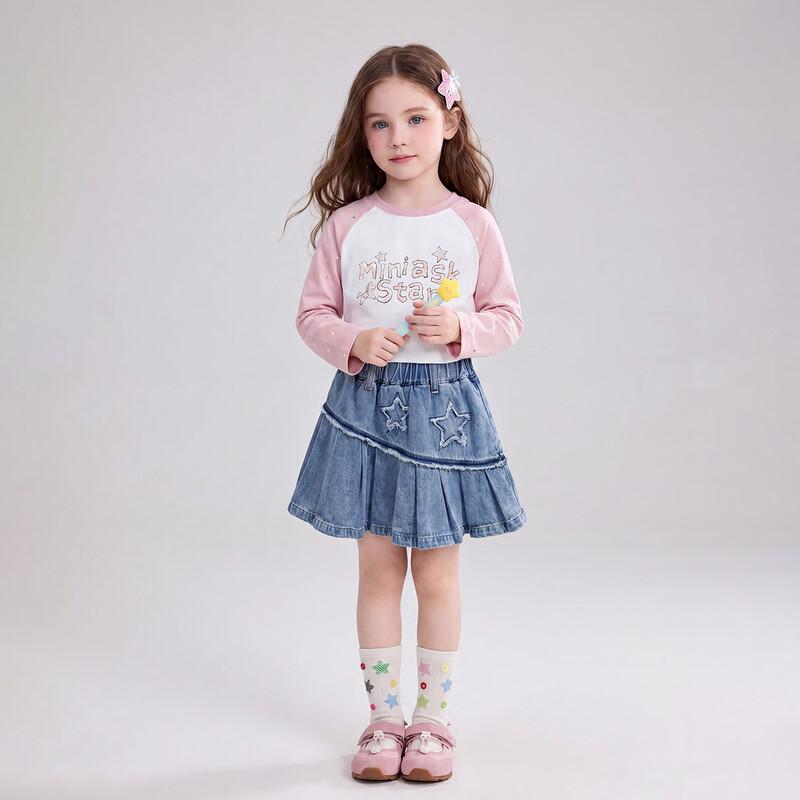 ASK JUNIOR Girls' Raglan Sleeve Colorblock Long Sleeve T-Shirt