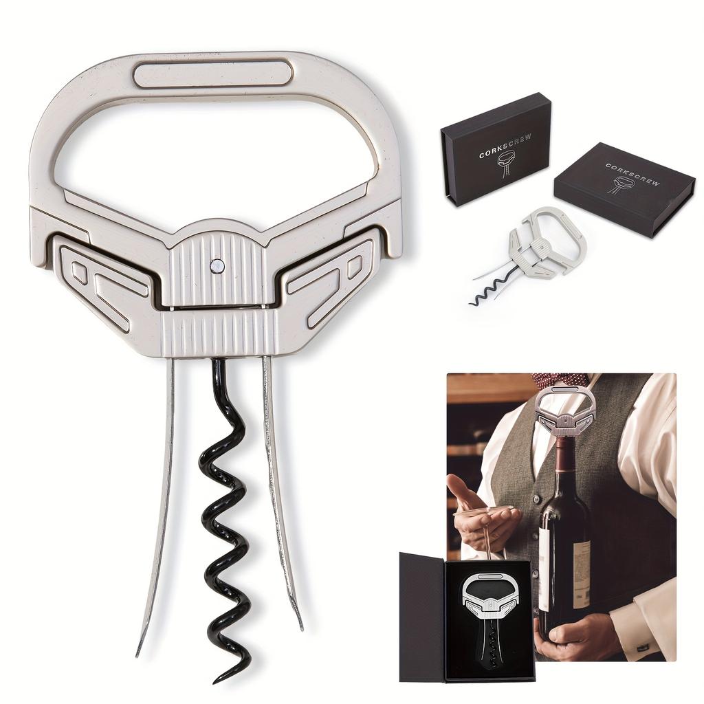 A Premium Stainless Steel Wine Opener Set, Including a Cork Extractor And Opener, Vintage Wine Corkscrew, Beautifully Packaged In a Gift Box