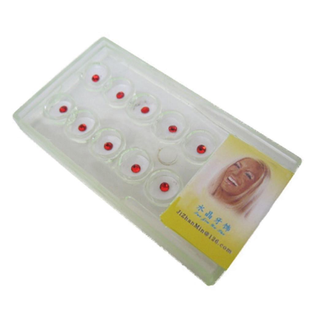 10pcs/Box 2mm Colorful Crystal Tooth Jewelry  Ornaments Decor