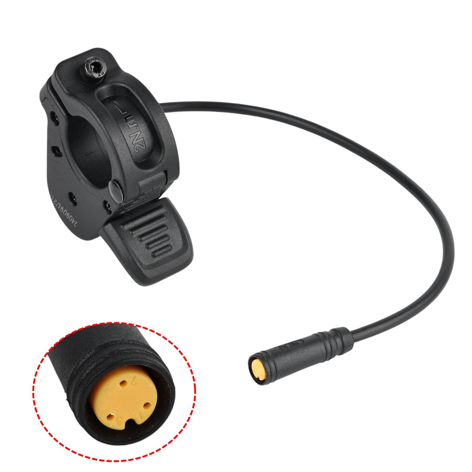 300X Throttle for Electric Bicycle Scooter Thumb Accelerator 24V 36V 48V 72V Right/Left Hand Universal Accessory M8 Female Plug