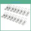 Durable And Rustproof 20x Stainless Steel Clothes Pegs For Strong Laundry Grip And Compact Storage