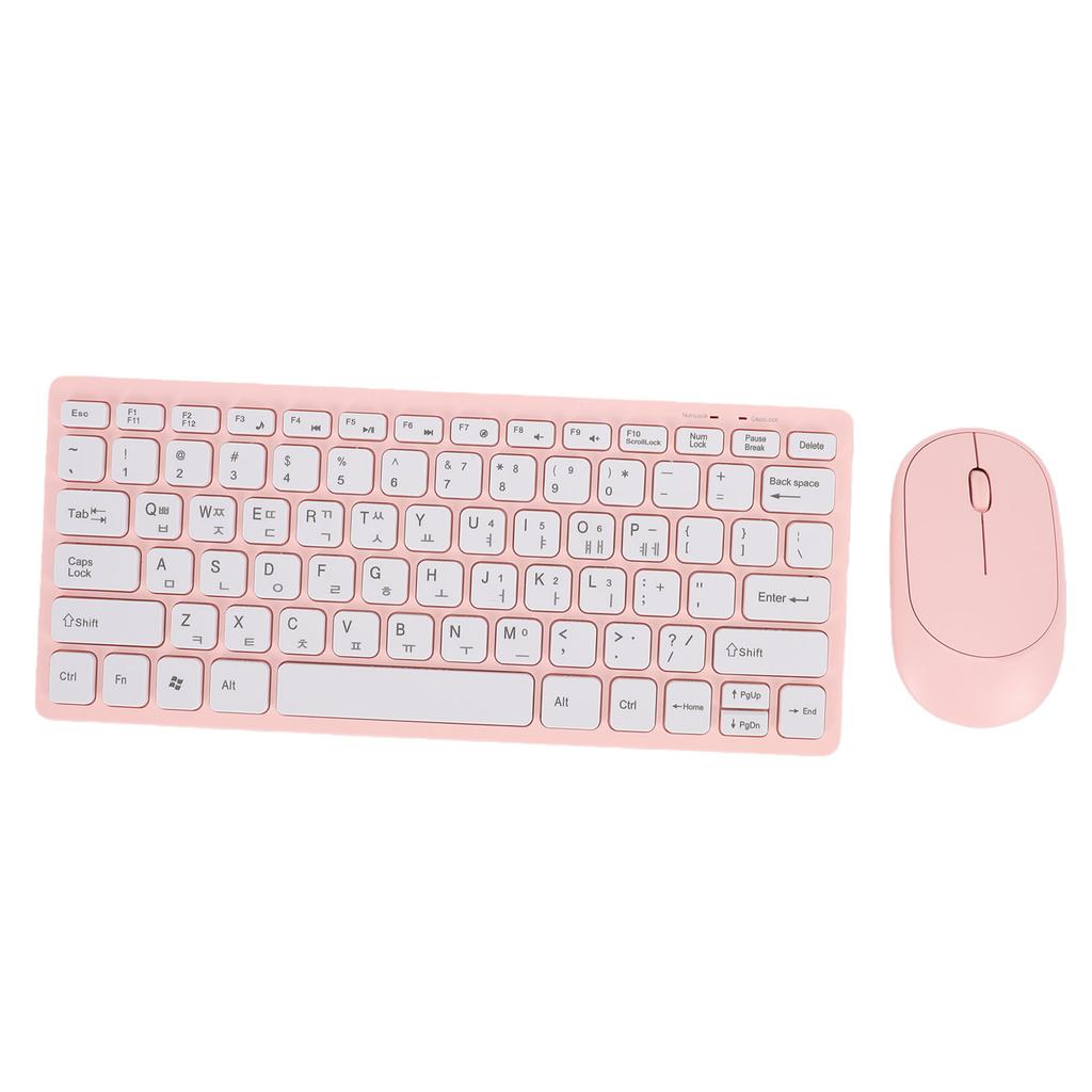 Korean Wireless Keyboard and Mouse 78 Keys 2.4GHz Keyboard for PC Laptop Thin and Lightweight
