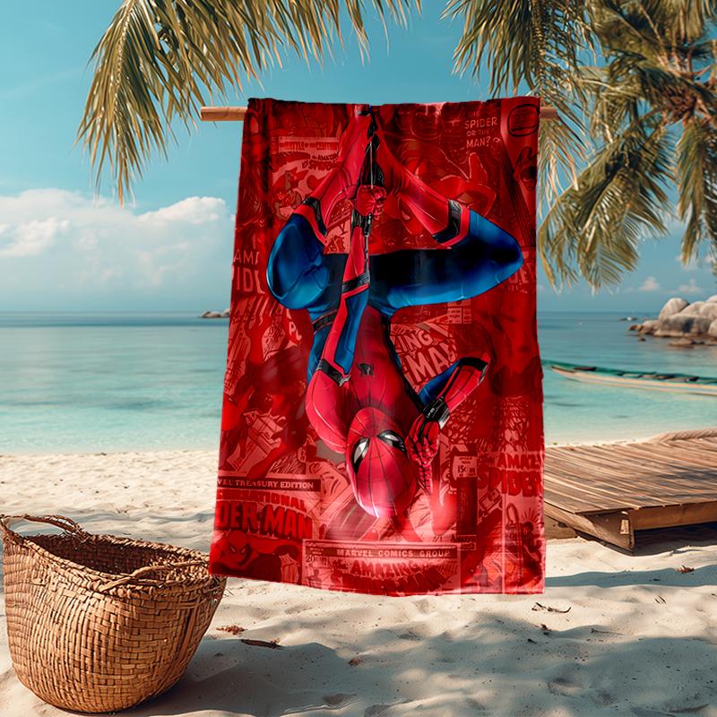 Ultra-Soft Beach Towel with Spider-Man Theme,Ideal for Pool - Camping, Diving - Perfect Travel Essential, Vibrant Beach Towel.
