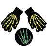 Glowing Hand Claw Gloves Full Finger Gloves Adult Unisex Gothic Knitting Gloves