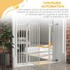 Extendable Dog Gate with 4 Adjustable Screws, Metal and Plastic, 74-100x78 cm, White
