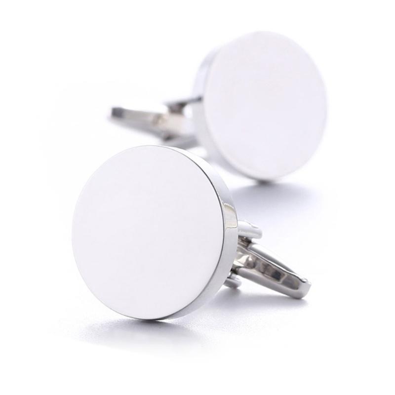 Round Cufflinks For Men Wedding Birthday Banquet Proms Business Meeting Shirts Cufflinks Shirt Suit Cuffs Fasteners Clip