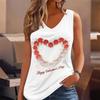 3D Heart-shaped Pattern Printed Tank Tops for Women Workout Yoga Gym Printed Summer Sport Shirts Plus Size Vests