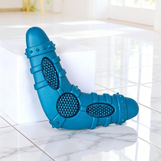 Dog Teething Toy with Cowhide Scent Natural Chew Attraction Bite-Resistant Silicone Oral Care Dog Toy for Small Medium Dogs