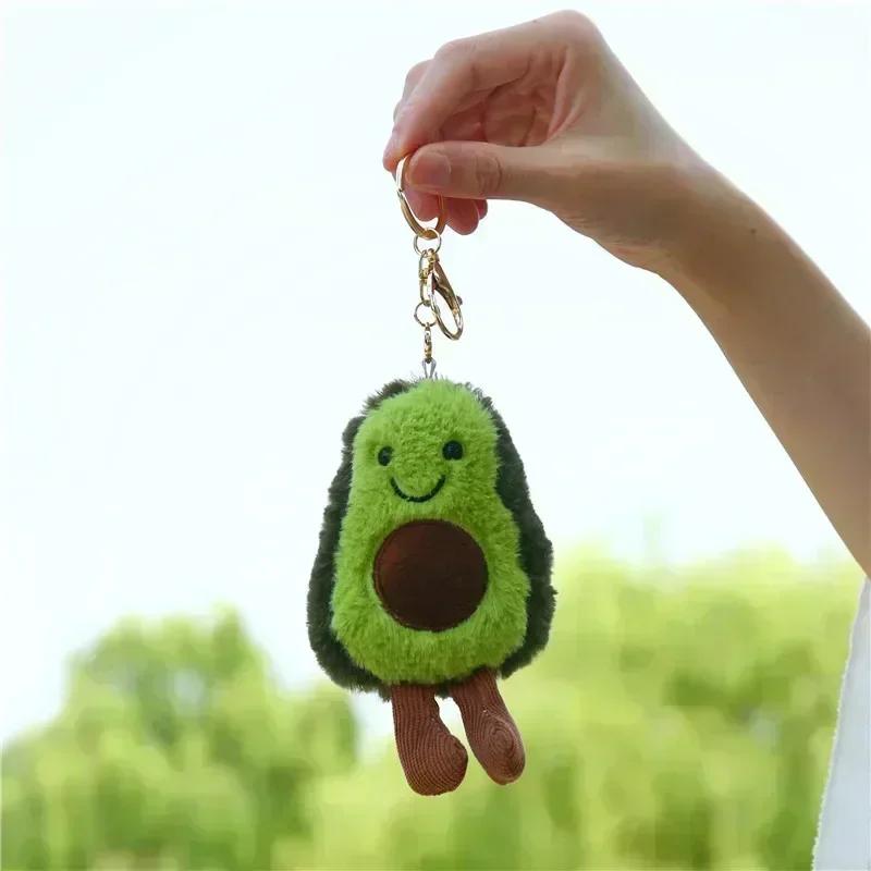 12cm Cute Avocado Plush Toy Kawaii Avocado Plush Keychain Cartoon Avocado Fruit Stuffed Doll Backpack Pendant Kids Birthday Gift