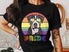 Greater Swiss Mountain Dog Pride Dog T-Shirt, Colorful Rainbow Striped Pet Graphic Tee, LGBTQ Support, Dog Lover Gift Idea Apparel