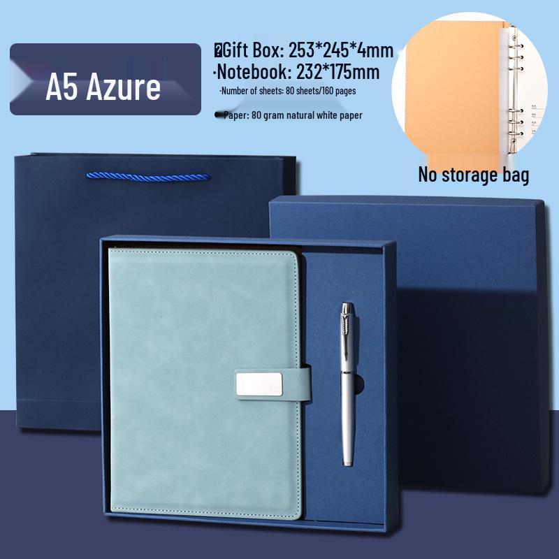 Custom A5 Loose-Leaf Business Office Notebook & Diary Set with Logo