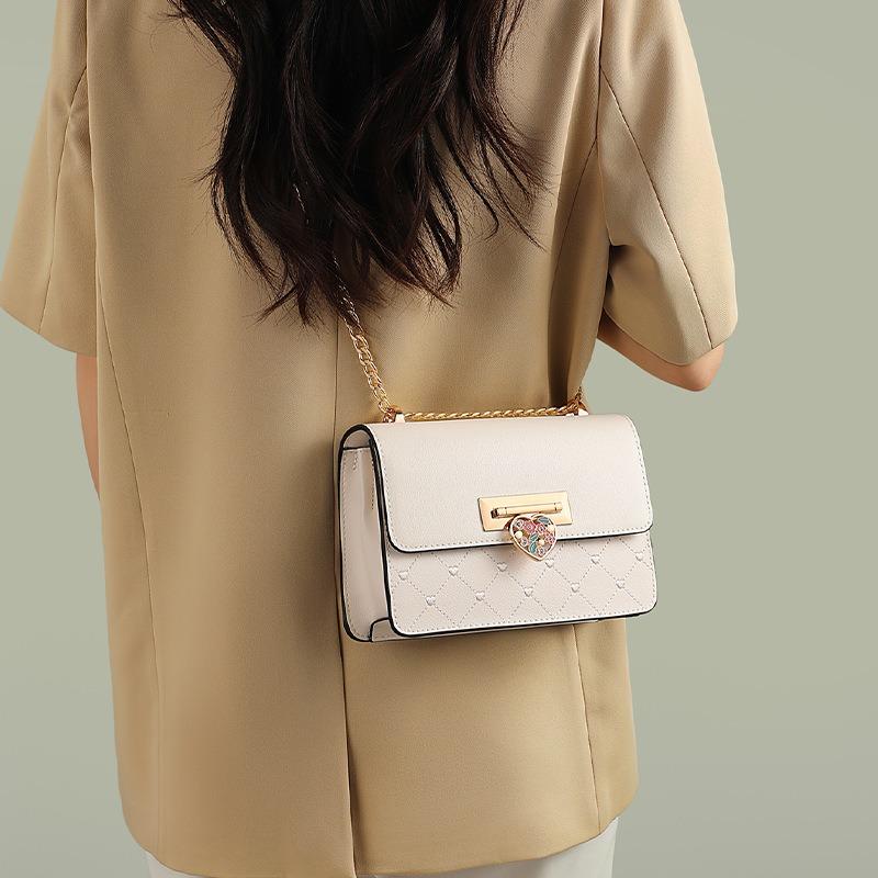 Bag New Summer Women's Bag Fashion Versatile Shoulder Crossbody Bag Premium Versatile Love Small Square Bag