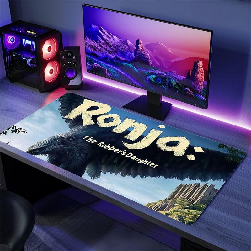 Ronja Mouse Pad, Large Gaming Desk Mat, Non-slip XXL Mousepad for Laptop & Tablet, Mini PC Playmat with Stitched Edges