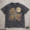 Drei Dornteufel Mond Shirt, Lustiges Eidechsen Grafik T-Shirt, Vintage Reptilien T-Shirt, Dornteufel Liebhaber Geschenk