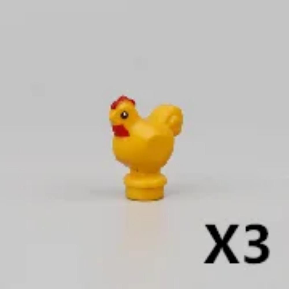 MOC ZOO Farma Zvířat Stavební Kostky Sova Ještěrka Chobotnice Veverka Prase Pes Kuře Kočka Holub Myš Vlk Králík Mini DIY Kostka K060