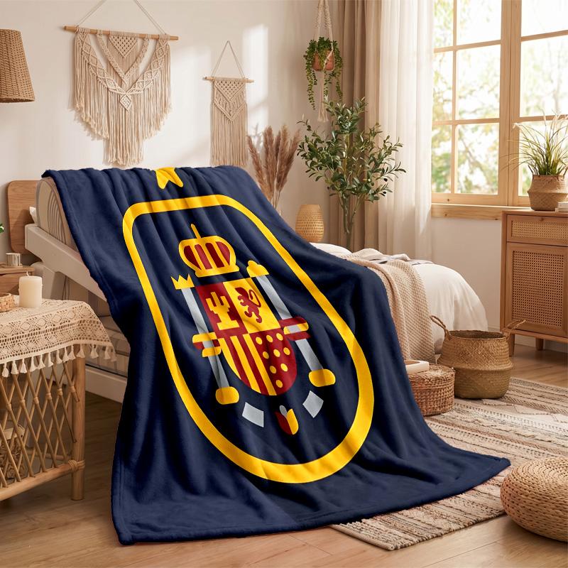 Spain National Football Team Print Flannel Blanket Soft Warm Sofa Bed Throw Blanket For Home Office Bedroom