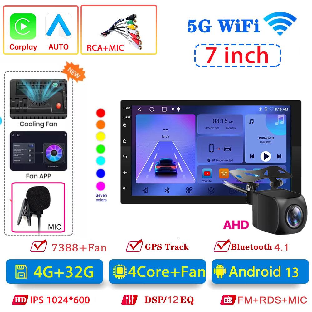Car Android 4G 64G Multimedia Radio Carplay Auto Player GPS Navigation for Toyota Hyundai Nissan Kia LADA FIAT Jeep 7 9 10 Inch